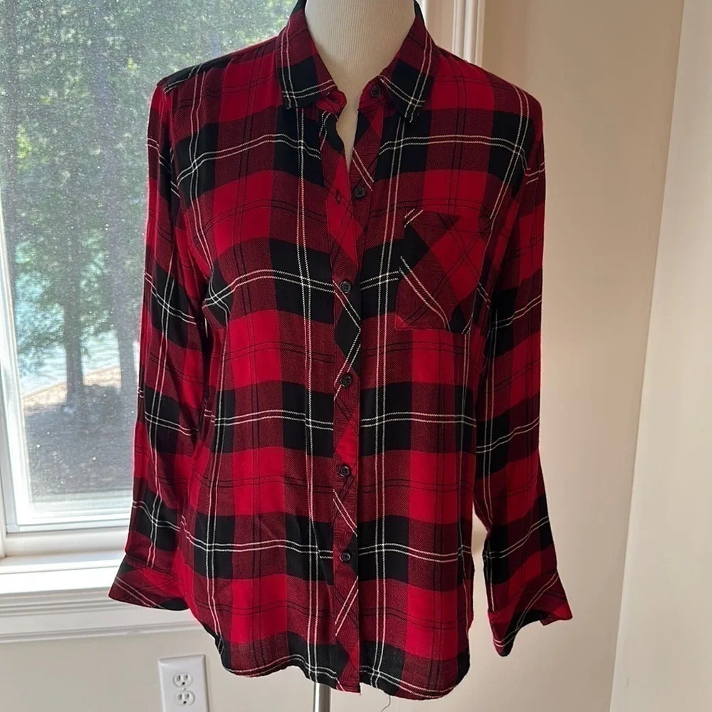 Rails Plaid Button Down, Size M, Like New - image 1